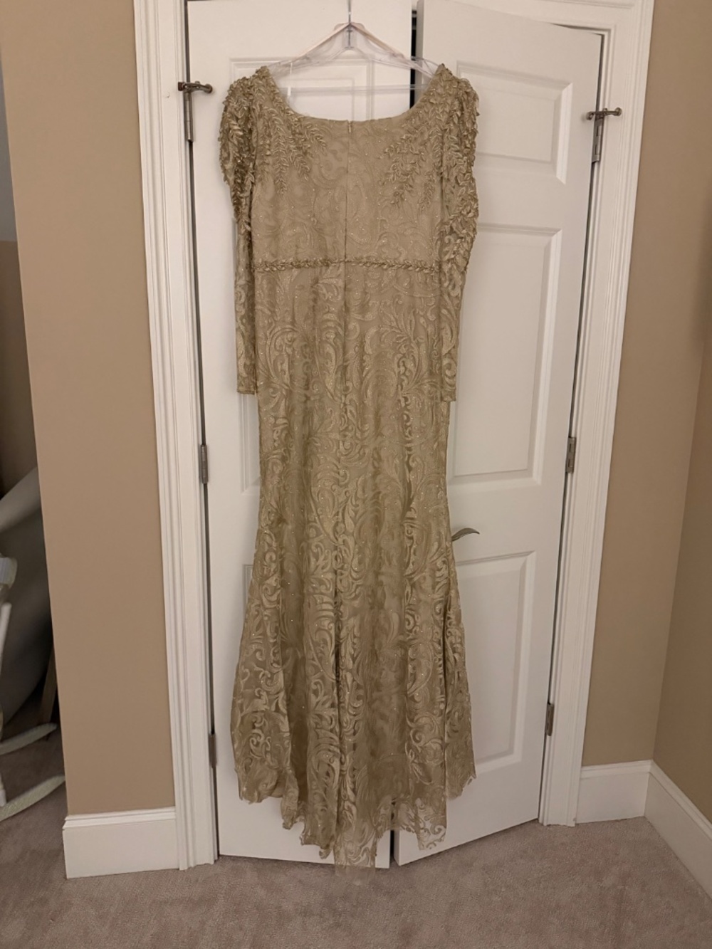 Mac Duggal  Beaded Lace A-Line Gown - Picture 12 of 13